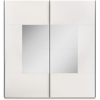Schwebetürenschrank mit 2 Türen und Spiegel BROOKLYN