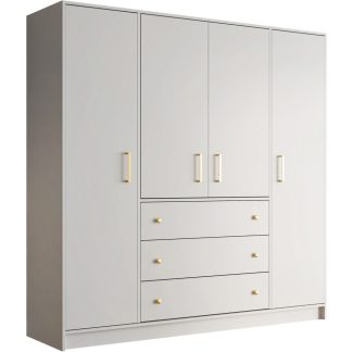 Drehtürenschrank mit 4 Türen und 3 Schubladen RILO