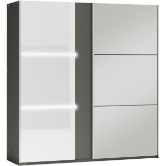 Schwebetürenschrank mit 2 Türen und Spiegel TESSA