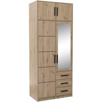 Drehtürenschrank mit Aufsatz, Spiegel und 2 Türen KAVO