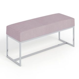 Polsterbank INFERNO 80 cm ROSA mit Chrom Füße