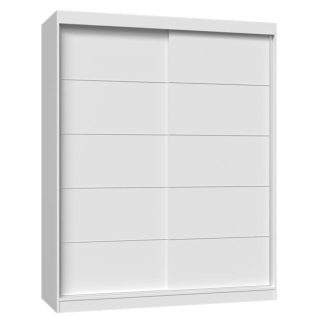 Schiebetürenschrank AURA mit Sprossen 160 cm Weiß