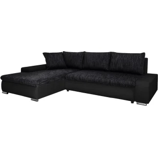 Ecksofa mit Schlaffunktion TEO Schwarz