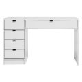 Biurko lewy Malta z uchwytami bialy front biale tlo