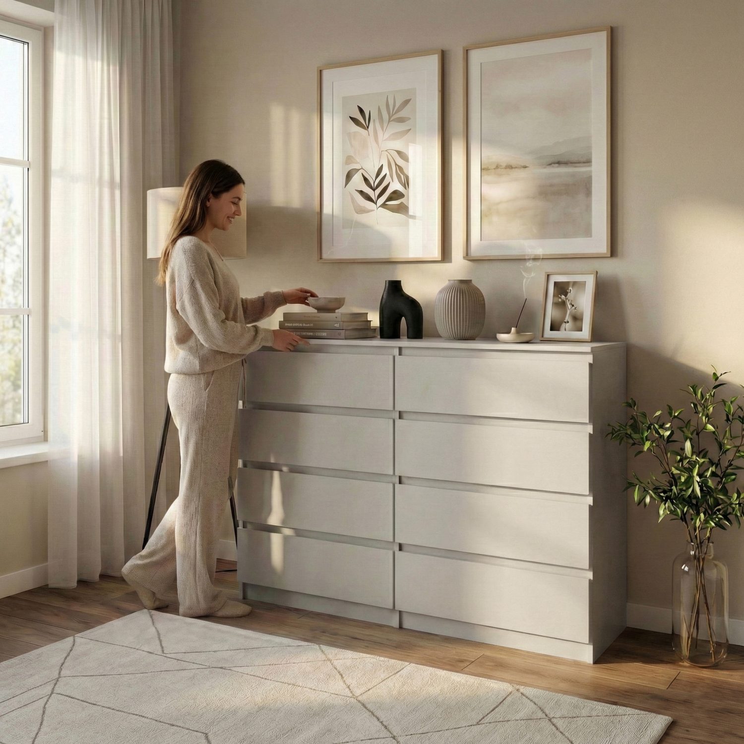 Kommode mit 8 Schubladen LEMON