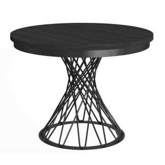 Runder Tisch mit Metallbeinen LAURA schwarz