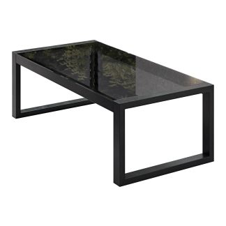 Gartentisch mit gehärtetem Glas und Metallbeinen STELLA