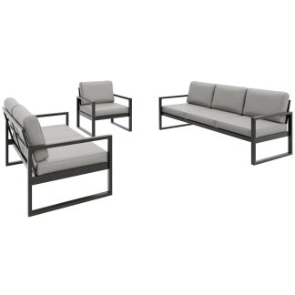 Gartenset mit Sofas und Sessel STELLA mit Metallrahmen