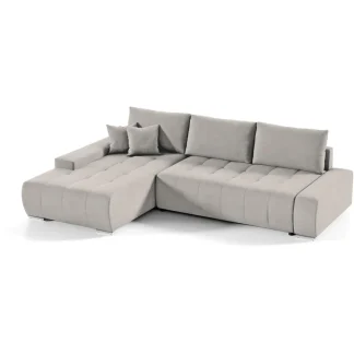 Ecksofa mit Schlaffunktion DRACO L Hellbeige Links