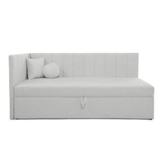 Eckbett RAFI 90x200 mit Bettkasten Hellgrau