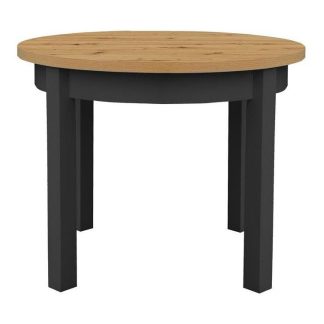 Tisch Milten 100 cm Eiche Artisan + Schwarz 100x100