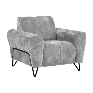 Sessel mit Metallbeine VOLARE Grau