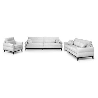 Polsterset BELWEDER Sofas+Sessel Hellgrau