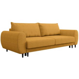 Sofa mit Schlaffunktion CORTEZ 3-Sitzer Gelb