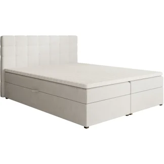 Doppelbett mit Bettkasten TOPIQ Hellbeige 160x200