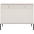 Komoda 2D2S Marvello czarne front biale tlo