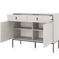 Komoda 2D2S Marvello czarne otwarte biale tlo