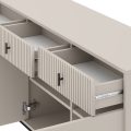 Komoda 3D3S Marvello czarne detal