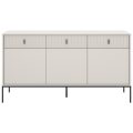 Komoda 3D3S Marvello czarne front biale tlo