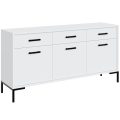 Komoda Selena 02 bialy bok biale tlo