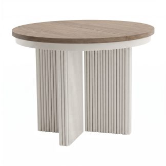 Runder Esstisch 100x100–180 cm mit Metallbeinen PRESTIGE