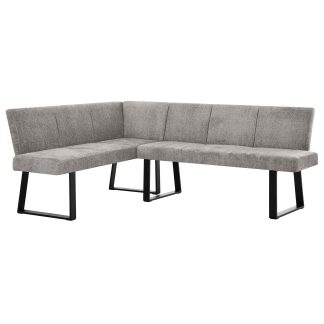 Eckbank VELTO mit schwarzen Metallbeinen
