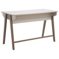 Biurko B06 coffee beige tyl biale tlo
