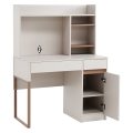 Biurko B12 coffee beige otwarte biale tlo