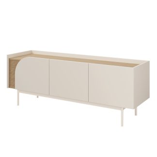 TV-Schrank mit 3 Türen und geriffeltem Detail CAMEL