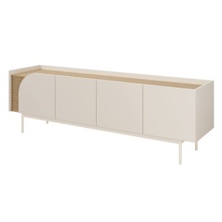 TV-Schrank mit 4 Türen und geriffeltem Detail CAMEL