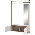 Garderoba G25 coffee beige otwarte biale tlo