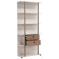 Regał R19 coffee beige otwarte biale tlo