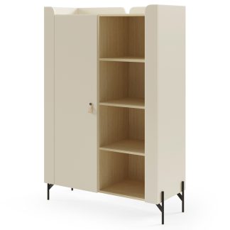 Bücherregal mit 1 Tür und 3 offenen Regalböden SORELLA