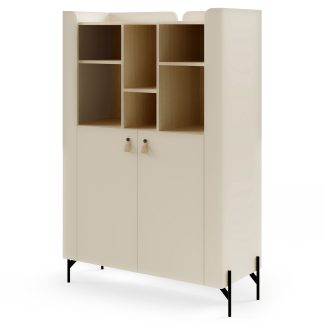 Bücherregal mit 2 Türen und 3 offenen Regalböden SORELLA