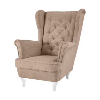 Sessel im Chesterfield Stil FALCO Braun