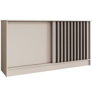 Kommode mit 2 Schiebetüren HORIZON Kaschmir+schwarz 160 cm