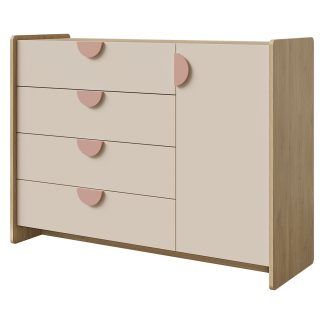 Kommode mit 4 Schubladen und 1 Tür für Jugenzimmer LENA