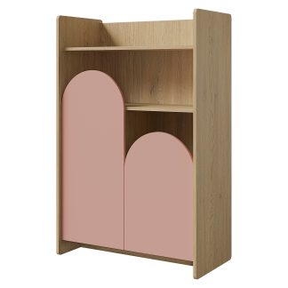 Bücherregal mit 2 Türen und offenen Fächern für Jugenzimmer LENA