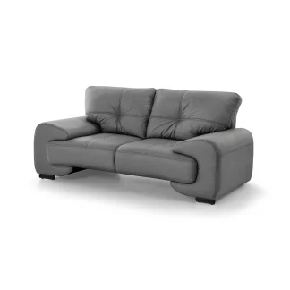 Klassisches Sofa aus Kunstleder OMEGA 2-Sitzer Grau (Katla 25)