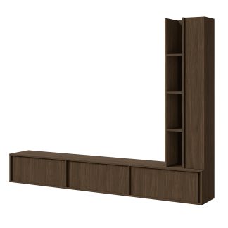 Wohnwand Wohnzimmer-Set mit TV-Lowboard und Hochschrank VERO