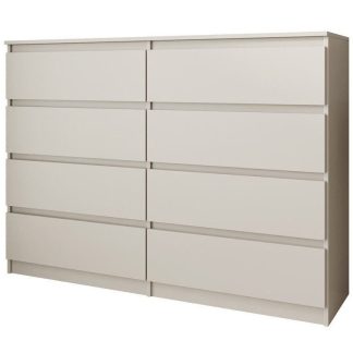 Kommode mit 8 Schubladen CLASSIC 120 cm Kaschmir