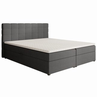 Doppelbett mit Bettkasten TOPIQ grau 180 x 200 cm