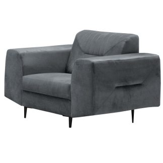 Sessel VENEZIA Dunkelgrau (bluvel 14)