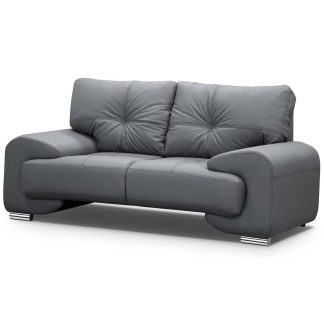 Klassisches Sofa aus Kunstleder OMEGA 2-Sitzer Grau