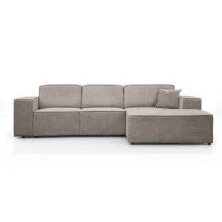 Ecksofa ohne Schlaffunktion PEDRO rechts Dunkelbeige