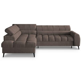Ecksofa mit Schlaffunktion VINNI L Braun links