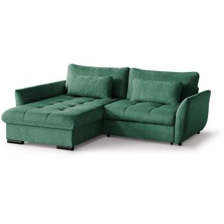 Ecksofa mit Schlaffunktion CARO Grün links