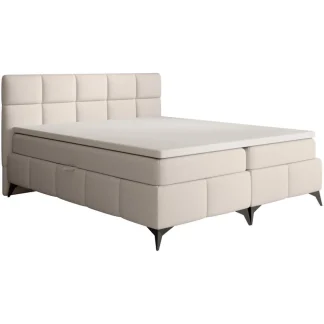 Doppelbett mit Bettkasten SOLIDO hellbeige 180x200cm