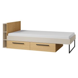 Bett für Jugendzimmer 90x200 mit 2 Schubladen LARGO